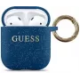 Guess Funda de silicona para AirPods azul