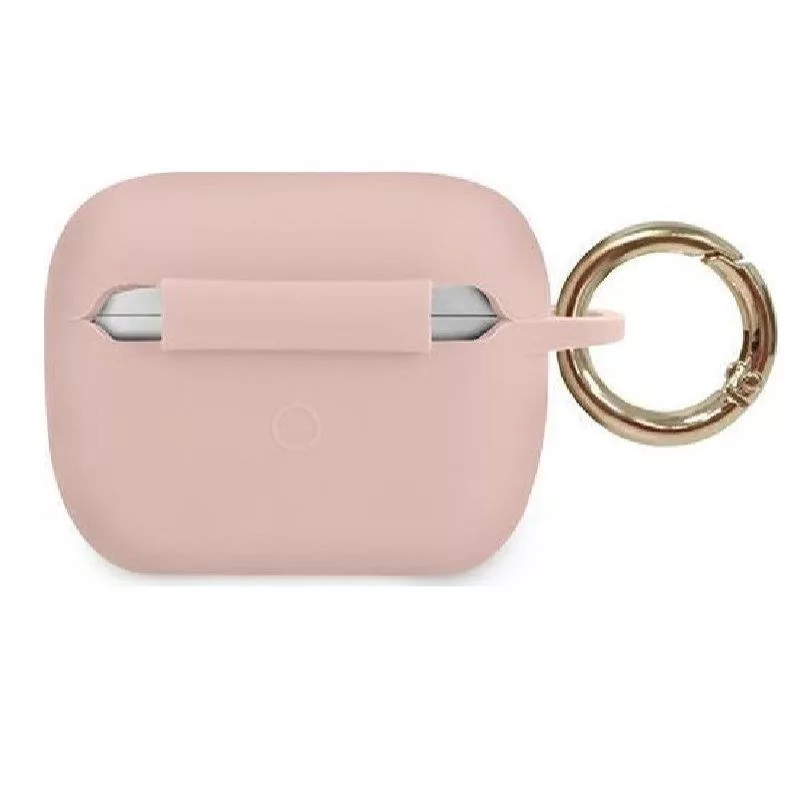 Guess Funda de silicona Triangle para AirPods Pro rosa