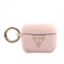 Guess Funda de silicona Triangle para AirPods Pro rosa