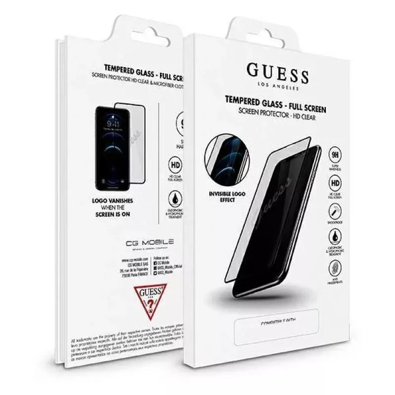 Guess Lámina protectora de pantalla Templado Glass GUSPP12LSLTR para Apple iPhone 12 Pro Max 6,7 pulgadas Vintage Magic Logo