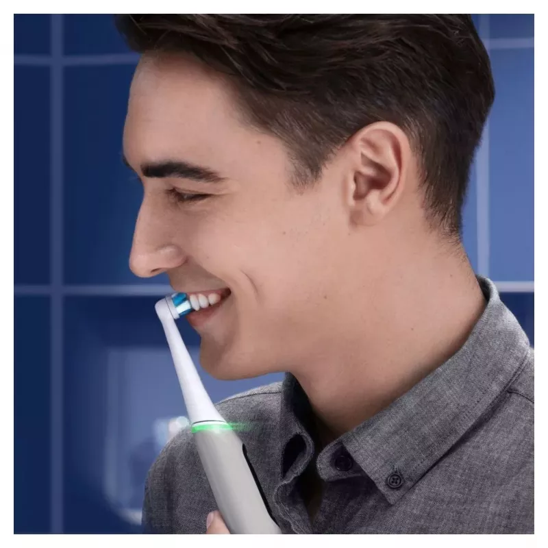 Oral-B iO Series 6 cepillo de dientes eléctrico recargable, gris ópalo, 5 modos de limpieza, 1 cabezal de cepillo, Bluetooth