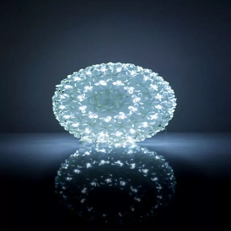 iLike Bumba ar puķēm 465 200LED D-20cm Blanco Lámpara esférica decorativa con estampado floral