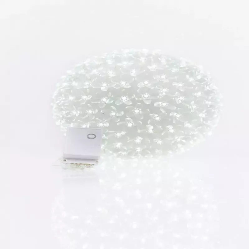 iLike Bumba ar puķēm 465 200LED D-20cm Blanco Lámpara esférica decorativa con estampado floral