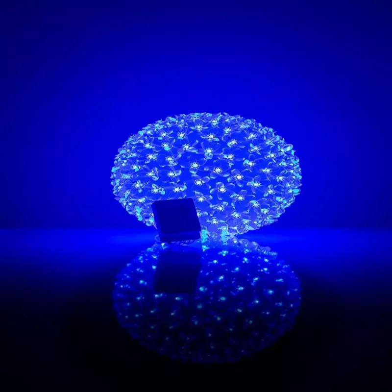 iLike Bumba ar puķēm 465 200LED D-20cm Azul Esfera de luz LED decorativa con flores