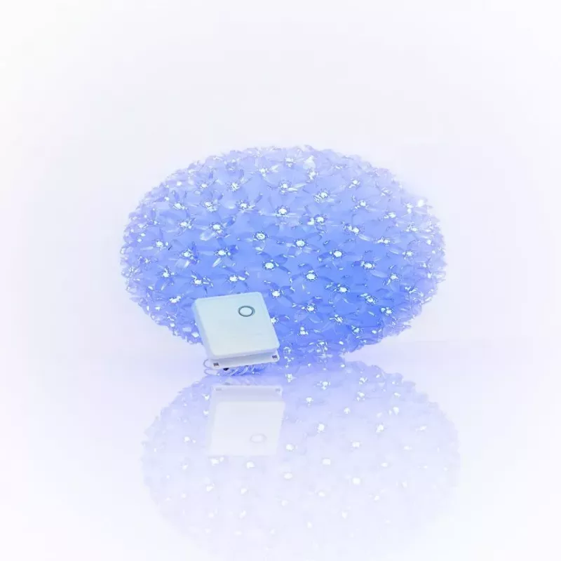 iLike Bumba ar puķēm 465 200LED D-20cm Azul Esfera de luz LED decorativa con flores
