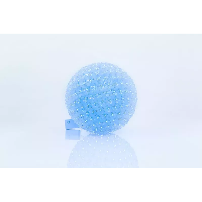 iLike Esfera de luz LED decorativa con flores 300 LEDs Azul 25 cm