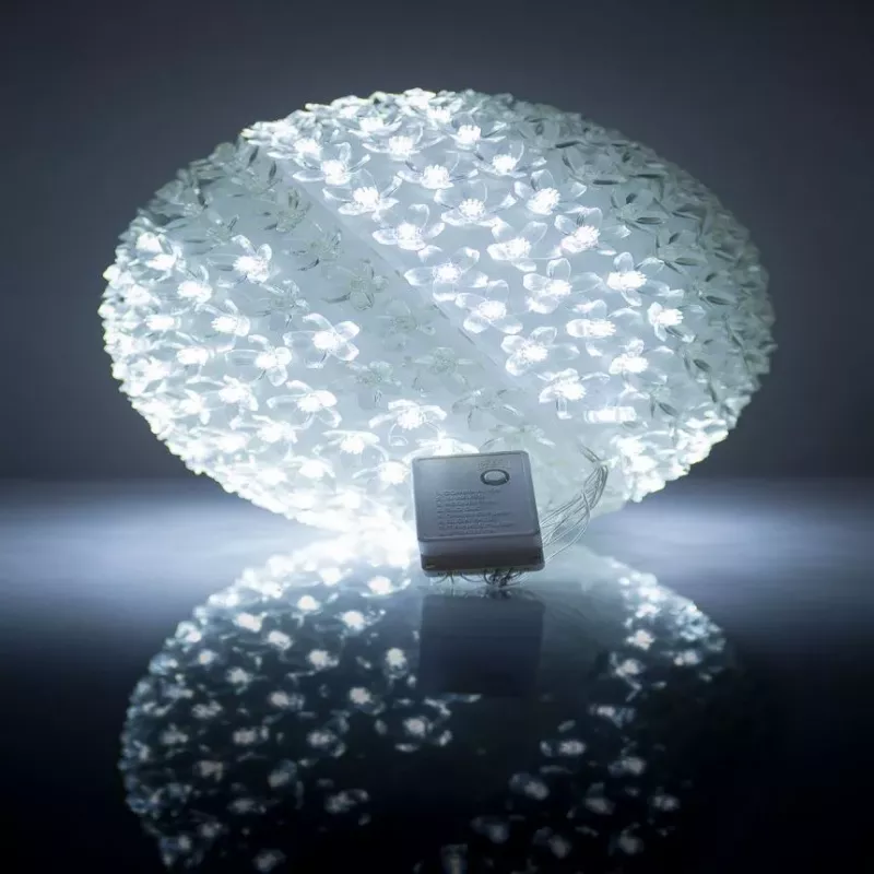 iLike Bumba ar puķēm 466 300LED D-25cm Blanco Esfera de luz LED decorativa