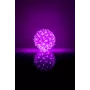 Esfera LED decorativa con estampado floral 50 LEDs 11 cm Lila