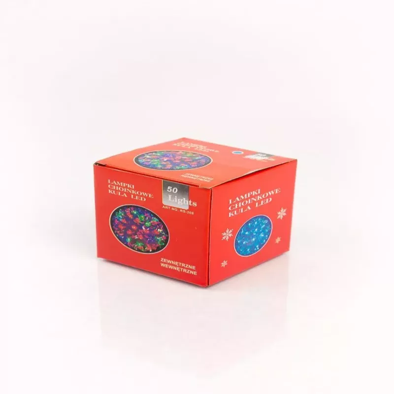 RS-208 Esfera LED con flores 50 LEDs Blanco 11 cm