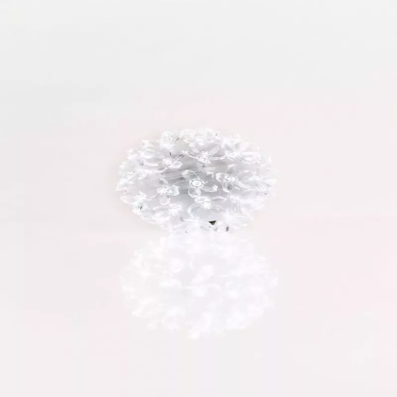 RS-208 Esfera LED con flores 50 LEDs Blanco 11 cm