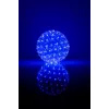 iLike RS-209 bola de luz decorativa con estampado floral 100 LED azul 14 cm
