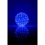 iLike RS-209 bola de luz decorativa con estampado floral 100 LED azul 14 cm