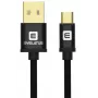 Evelatus cable de datos Micro USB EDC02 conectores bañados en oro por ambos lados negro