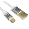 Evelatus cable de datos universal Micro USB EDC02 conectores bañados en oro por ambos lados blanco