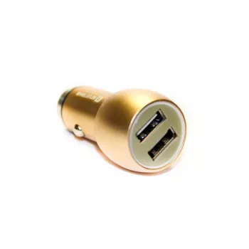Evelatus ECC01 GOLD cargador de coche 2 puertos USB 3,1A con herramienta de escape de acero inoxidable oro