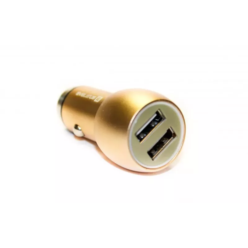 Evelatus ECC01 GOLD cargador de coche 2 puertos USB 3,1A con herramienta de escape de acero inoxidable oro
