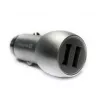Evelatus Cargador Universal para Coche ECC01 2USB Puerto 3.1A con Herramienta de Escape de Acero Inoxidable Plata