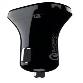 Evelatus cargador de coche rápido QCC02 negro