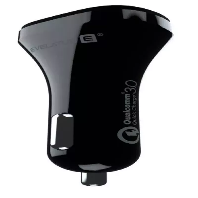 Evelatus cargador de coche rápido QCC02 negro