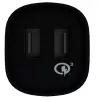 Evelatus cargador de coche rápido QCC02 negro
