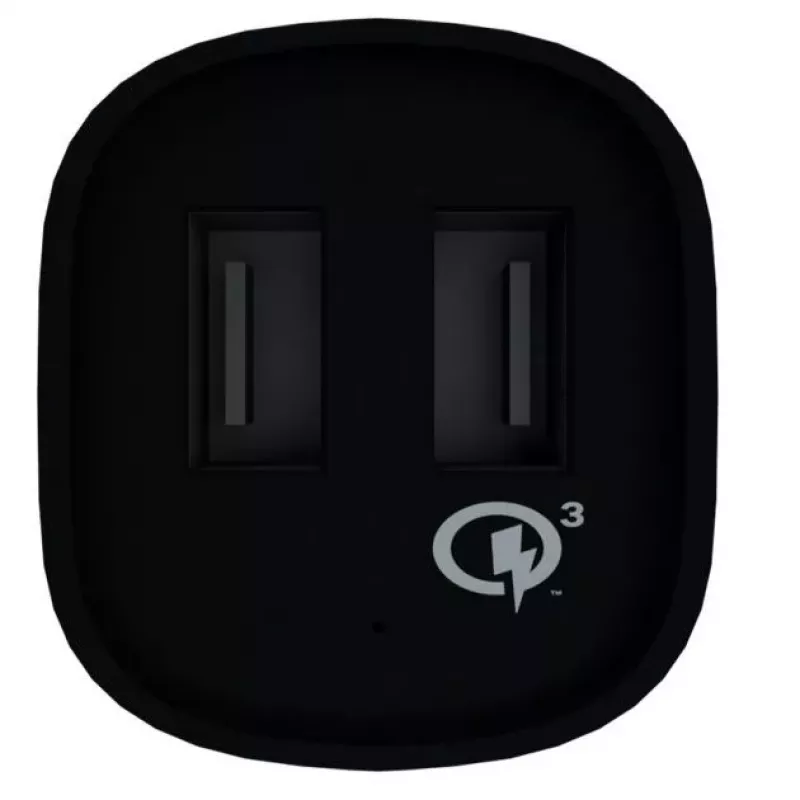 Evelatus cargador de coche rápido QCC02 negro