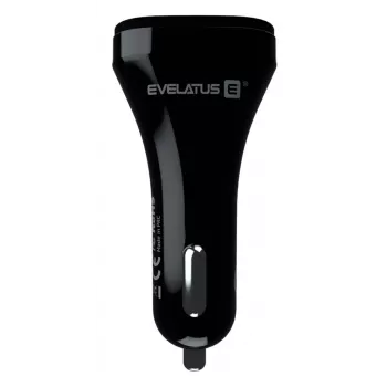 Evelatus cargador de coche rápido QCC02 negro