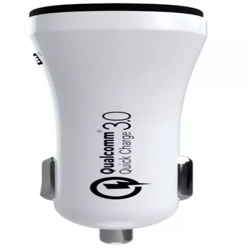 Evelatus cargador de coche rápido QCC02 blanco
