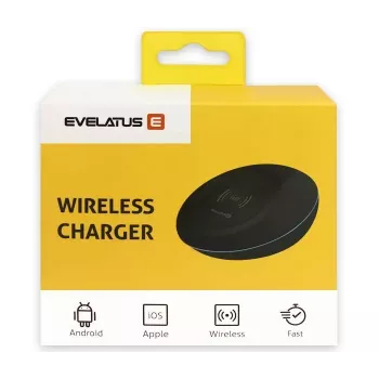 Evelatus Universal EWC01 Cargador Inalámbrico Negro