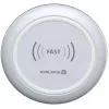 EVELATUS EWC01 Cargador Inalámbrico Blanco - Base de Carga Rápida Qi 10W con Cable Micro-USB
