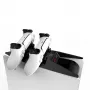 Saitake Base de Carga Dual para Mando Sony PlayStation 5 PS5, Forma de Consola, Blanco y Negro