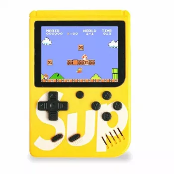 GameBox R1 Consola Portátil Retro de 8 bits con 400 Juegos LCD de 3 Pulgadas con Cable TV RCA Amarillo