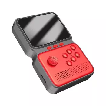 GameBox M3 Consola Portátil Retro de 16 bits con 900 Juegos LCD HD de 3'' / Cable TV RCA Rojo