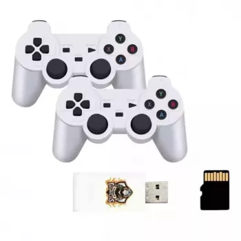 GameBox HY00 Consola Retro 64 bits 20K Juegos 4K HDMI Stick / Android Box con 2 Mandos Inalámbricos Blanco