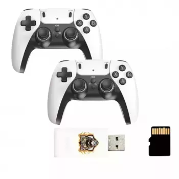 GameBox HY01 Consola Retro 64 bits 20K Juegos 4K HDMI Stick / Android Box con 2 Mandos Inalámbricos Blanco