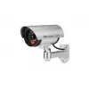 iWear IR1 Cámara de Seguridad CCTV Simulada con Luz Roja Intermitente, 2 Pilas AA, Plata