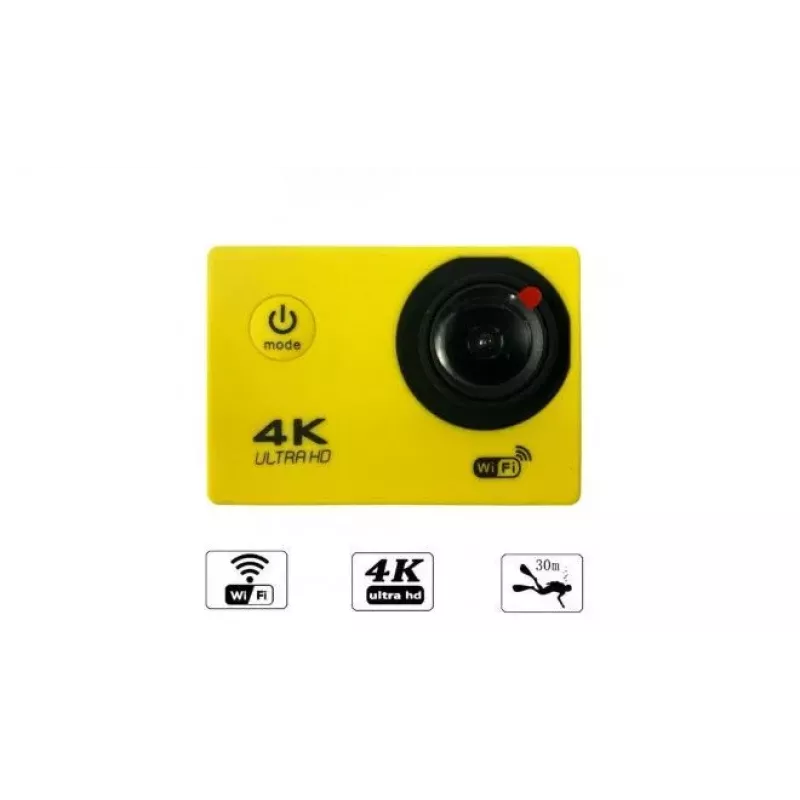 iWear K1 Cámara Deportiva Wi-Fi Ultra HD 4K 16Mpix con Mando LCD de 2'' y Set de 8 Montajes