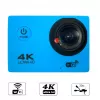 iWear K1 Cámara Deportiva Wi-Fi Ultra HD 4K 16Mpix con Mando LCD de 2 Pulgadas y Set de 8 Montajes