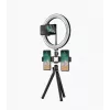 Elight O1 Trípode Flexi Stand 30cm + Anillo LED 10 inch con Mando a Distancia y Teléfono / Fijación de Rosca 3/4 Negro