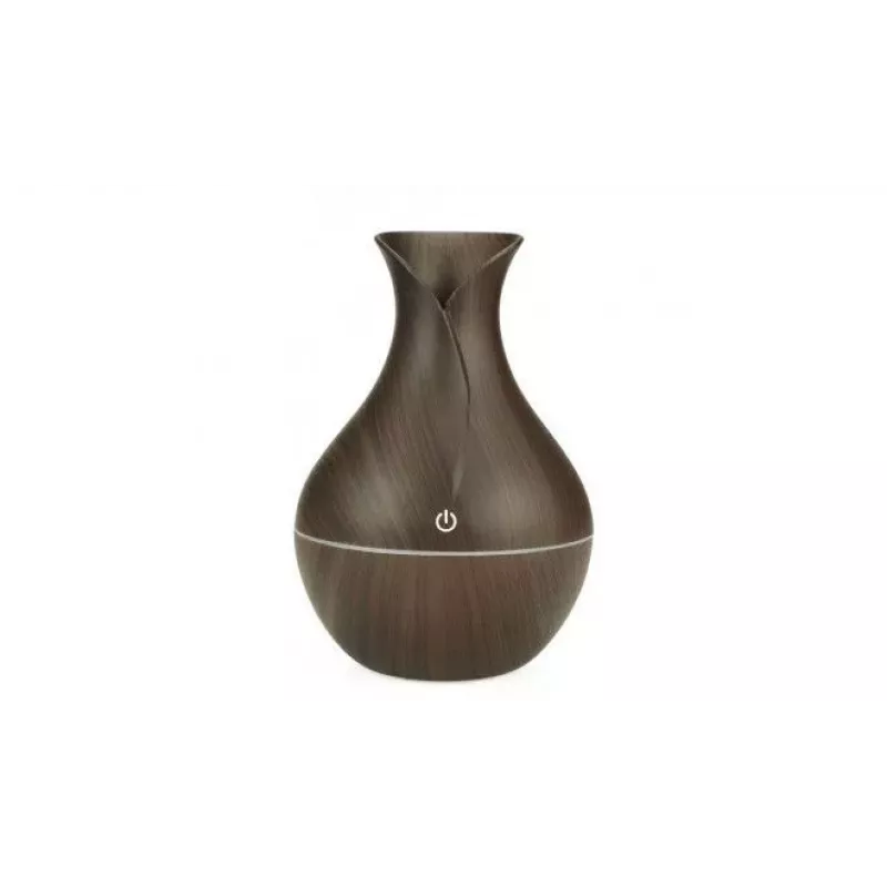 IVY D2 Difusor de Aroma 3 en 1 - Humidificador - Lámpara de Luz Nocturna USB 1,5W 11cm / 300ml Madera Oscura