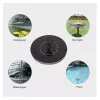 iLike Fuente Solar para Decoración de Jardín Exterior con 3 Boquillas, 16 cm de Diámetro