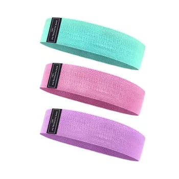 Bandas elásticas de poliéster iLike Sport para fitness y gimnasio 3 uds. 8 cm de ancho - 33 cm / 38 cm / 43 cm