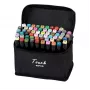 iLike juguete Super Set con 60 rotuladores de colores en bolsa de transporte con cremallera