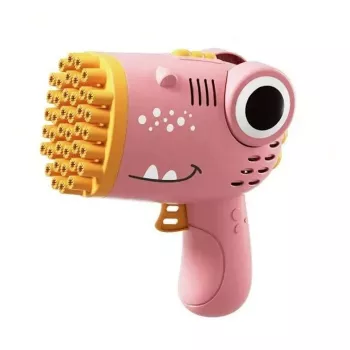 Pistola de pompas de jabón iLike Bubble Gun 40 orificios con soporte para botella para fiestas infantiles en interior y juegos al aire libre