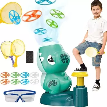 Lanzador de disco volador catapulta Kiddyz KT1 Dino con 2 cohetes