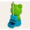 Lámpara de escritorio luz nocturna infantil Kiddyz NL1 Space Froggy (20x10cm) con alimentación USB y sacapuntas verde