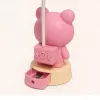 Lámpara de escritorio luz nocturna infantil Kiddyz NL2 Space Froggy (20x10cm) con alimentación USB y sacapuntas rosa