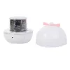 Lámpara de proyección nocturna Kiddyz WH-16E Dream (12x12x12 cm) con 6 láminas de motivos, recargable por USB-C, blanca