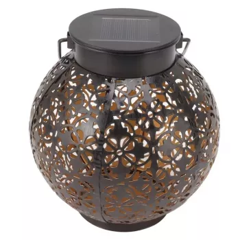 Lámpara colgante solar LED Elight Garden Decor IP65 forma de farol retro (15x15cm) con sensor crepuscular