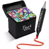 iLike Toy Super Set con 80 rotuladores de colores en bolsa de transporte con cremallera