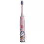Cepillo de dientes eléctrico sónico infantil Kiddyz T1 para niños de 3-12 años, recargable por USB, 2 cabezales, rosa